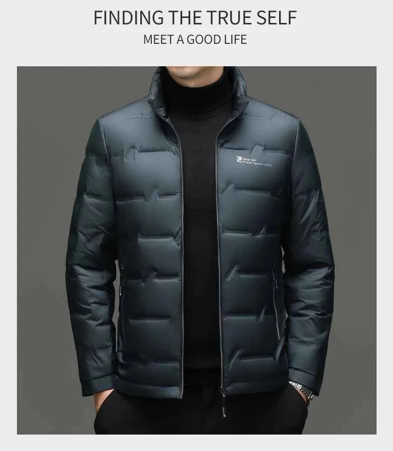 Winter Down Jacket 2026 Light Luxury Brand Men's Coat 90% White Duck Down Lining Outdoor Leisure Sports Men's Jacket
