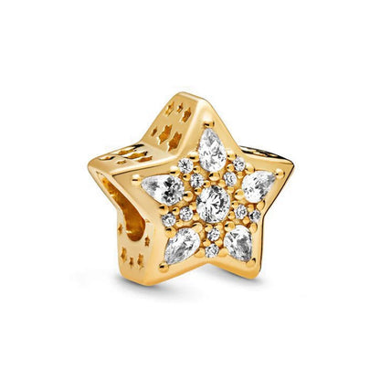 Gorgeous Splittable Sun & Moon, North Star & Lucky Love Heart Dangle Charm Fit Original Pan Bracelet DIY Jewelry Accessories - AMULET RING STORE