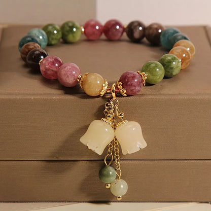 Natural Jade Agate Flower Bracelet Exquisite Sexy Young Girls Fashion Real Jewelry Best Selling Holiday Gifts