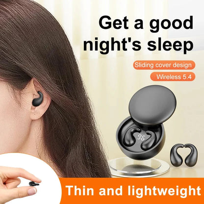 SK28 Ultra-thin Sleeping Headphones 5.4 Wireless Bluetooth Headset Invisible Earbuds Hidden In Ear Sports Earphones Waterproof