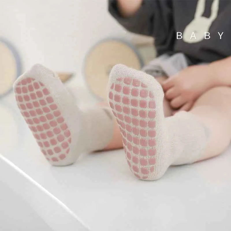 3 Pairs Winter Warm Newborn Baby Girls And Boys Anti-Slip Socks Toddler Cute Cartoon Floor Wearing Accessories - AMULET RING STORE