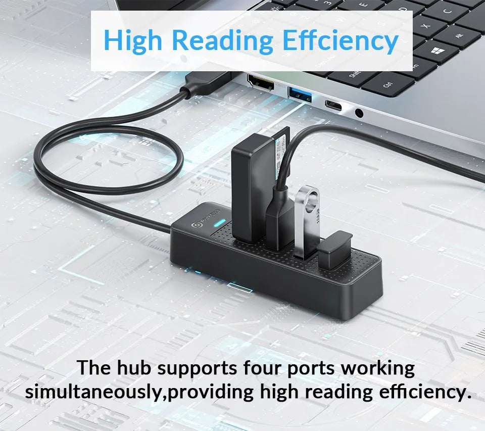 PHIXERO USB 3.0 Hub 2500Mbps Ethernet With RJ45 USB Splitter Multi Port Data Adapter Expander for Laptop Computer PC Accessories