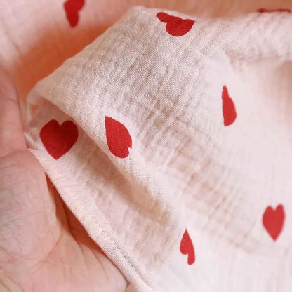 2025 Summer Women's New Sleeping Skirt 100% Cotton Crepe Wood Ear Edge Tank Top Skirt Love Belt Chest Cushion Home Dress Ladies