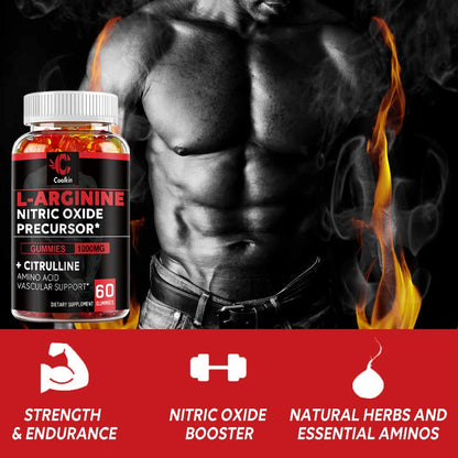 L-Arginine Supplement - Strengthens Muscles and Supports Blood Flow, Circulation, Nutrient Delivery and Pumping - AMULET RING STORE