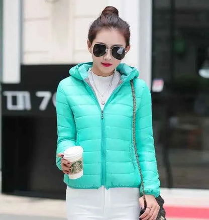 Down Jacket for Women Trend Korean Style Ultra Light Hit Hooded Coat Coats Lightweight Padded Puffer Jackets Female Winter 2025
