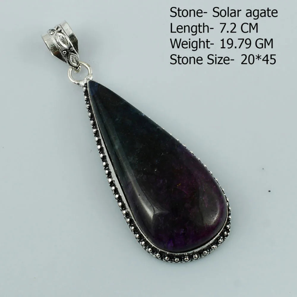 Genuine  Jasper Sodalite  Agate Turquoise   Pendant