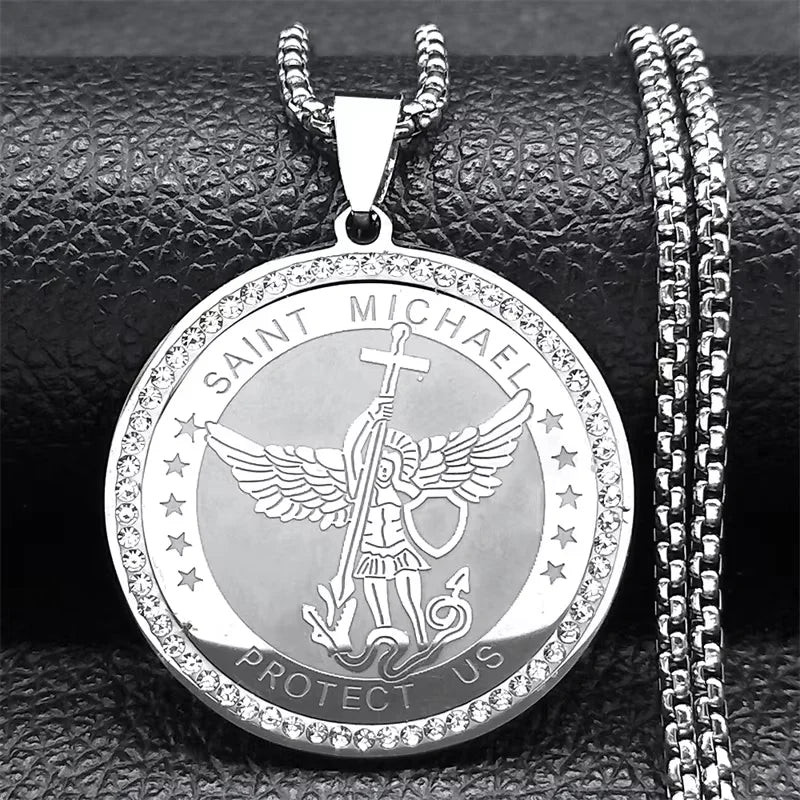 Seven Archangels Medal Angel Necklace for Women Men