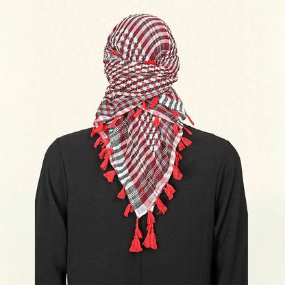 Summer Unisex Tactical Arab Cycling Mask Scarf For Man Women Fashion Lightweight Hijab Scarf Spring Army Plaid Head Scarf Mask - AMULET RING STORE