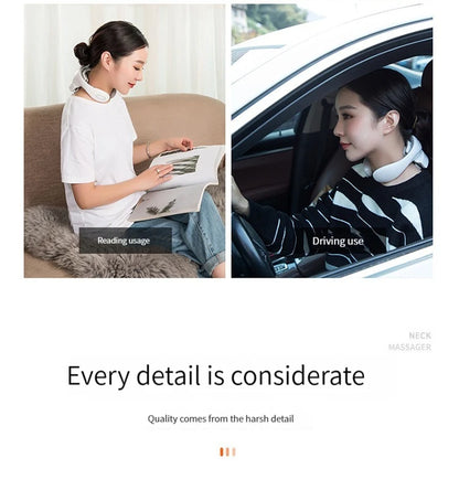 Neck Massage Intelligent Charging Heating Hot Pressing Magnetic Pulse Fashion Multi User Usage Portable Pulse Neck Massager