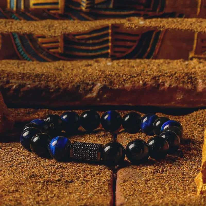 5A Real Natural Red Tiger Eye Beads Stone Bracelet Men Women Zircon Accessories Handmade Jewelry Gift for Girlfriend Wholesale