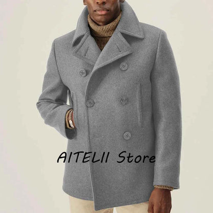 Winter Man Coat Men's Woolen Coat Elegant Men's Coats Mens Jackets Coats Trench Male High Quality Cachet Outerwear New & Luxury