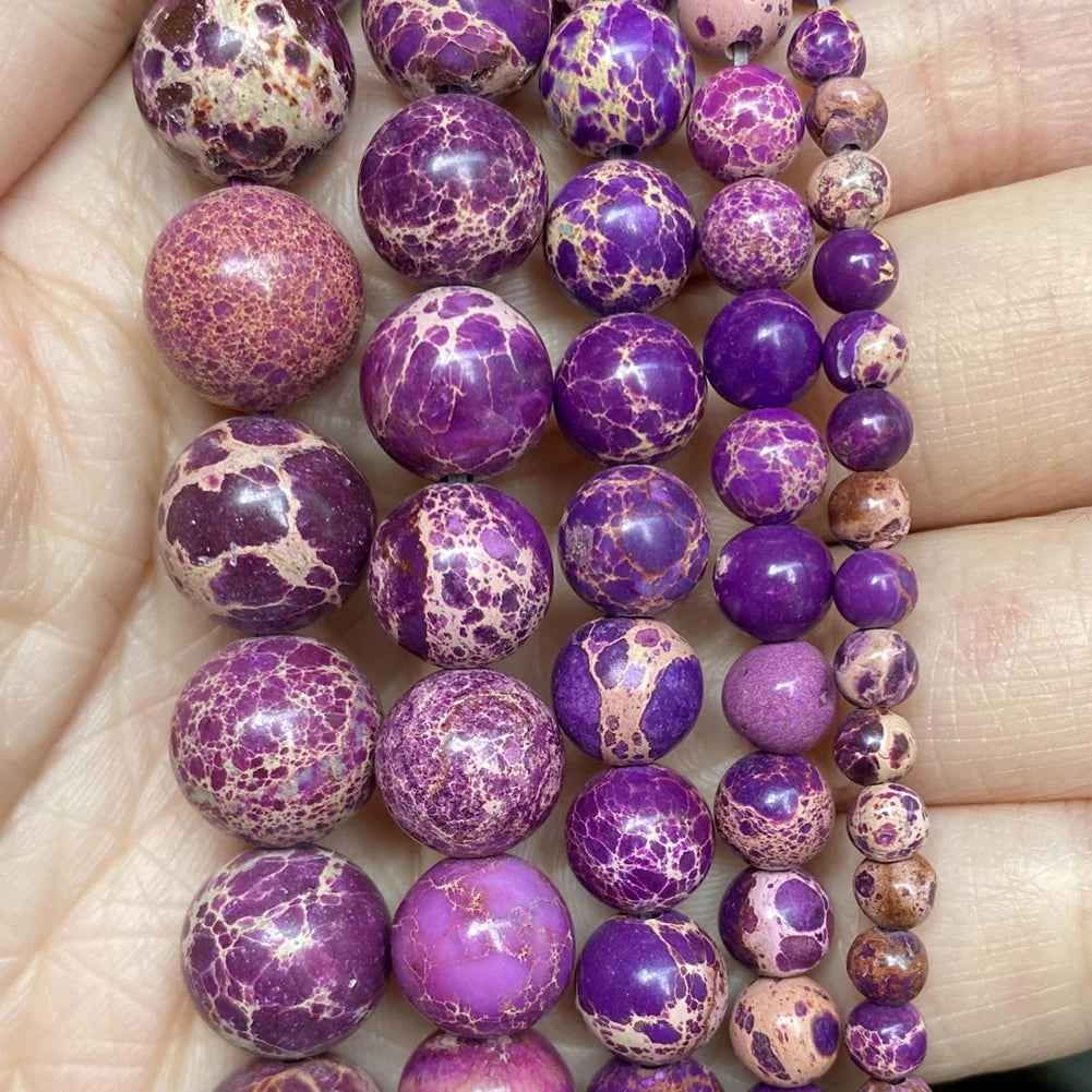 45 Styles Natural Stone Beads Amethyst Purple Jades Agate Crystal Glass Beads Jewelry Making Findings DIY Bracelet Accessories - AMULET RING STORE