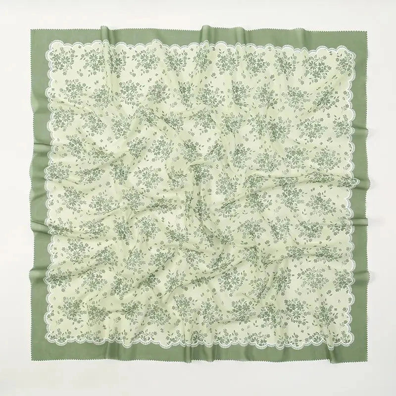 2025 New Fashion 110X110CM Printed Square Scarf for Women Muslim Headband Hijab Lady Bandana Party Accessories Scarf Hairband ﻿ - AMULET RING STORE