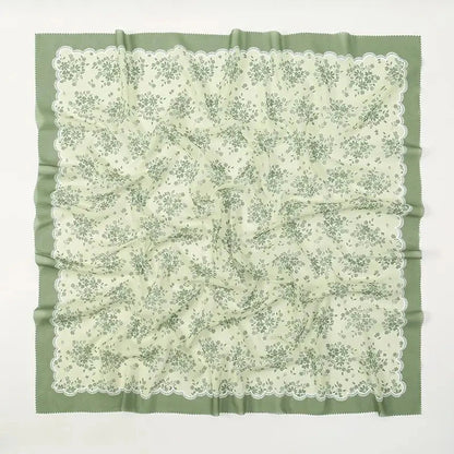 2025 New Fashion 110X110CM Printed Square Scarf for Women Muslim Headband Hijab Lady Bandana Party Accessories Scarf Hairband ﻿ - AMULET RING STORE