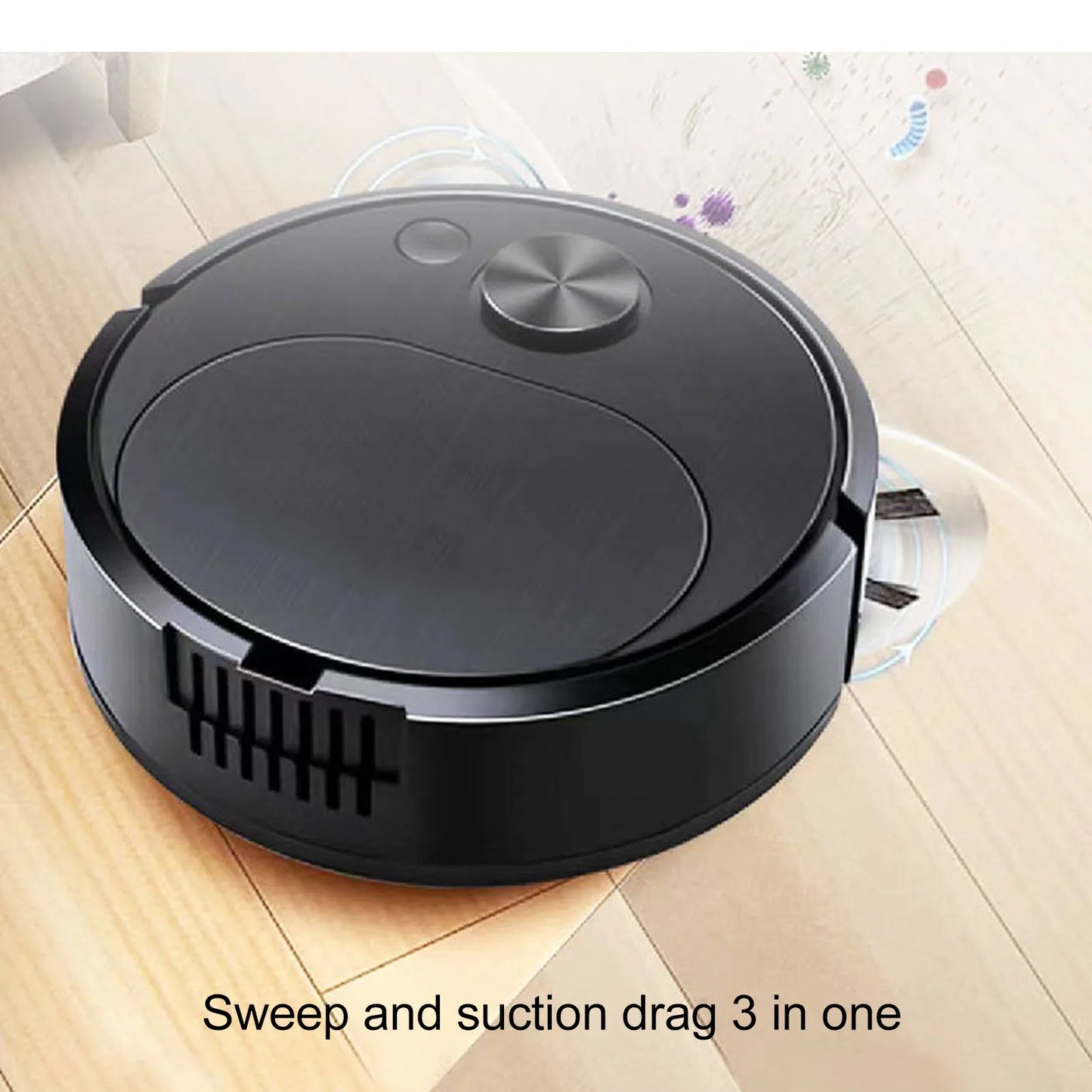 3In1 Intelligent Sweeping Robot Vacuum Cleaner Low Noise Floor Sweeper Rechargeable Automatic Home Office Vacuum Carpet Cleaner - AMULET RING STORE