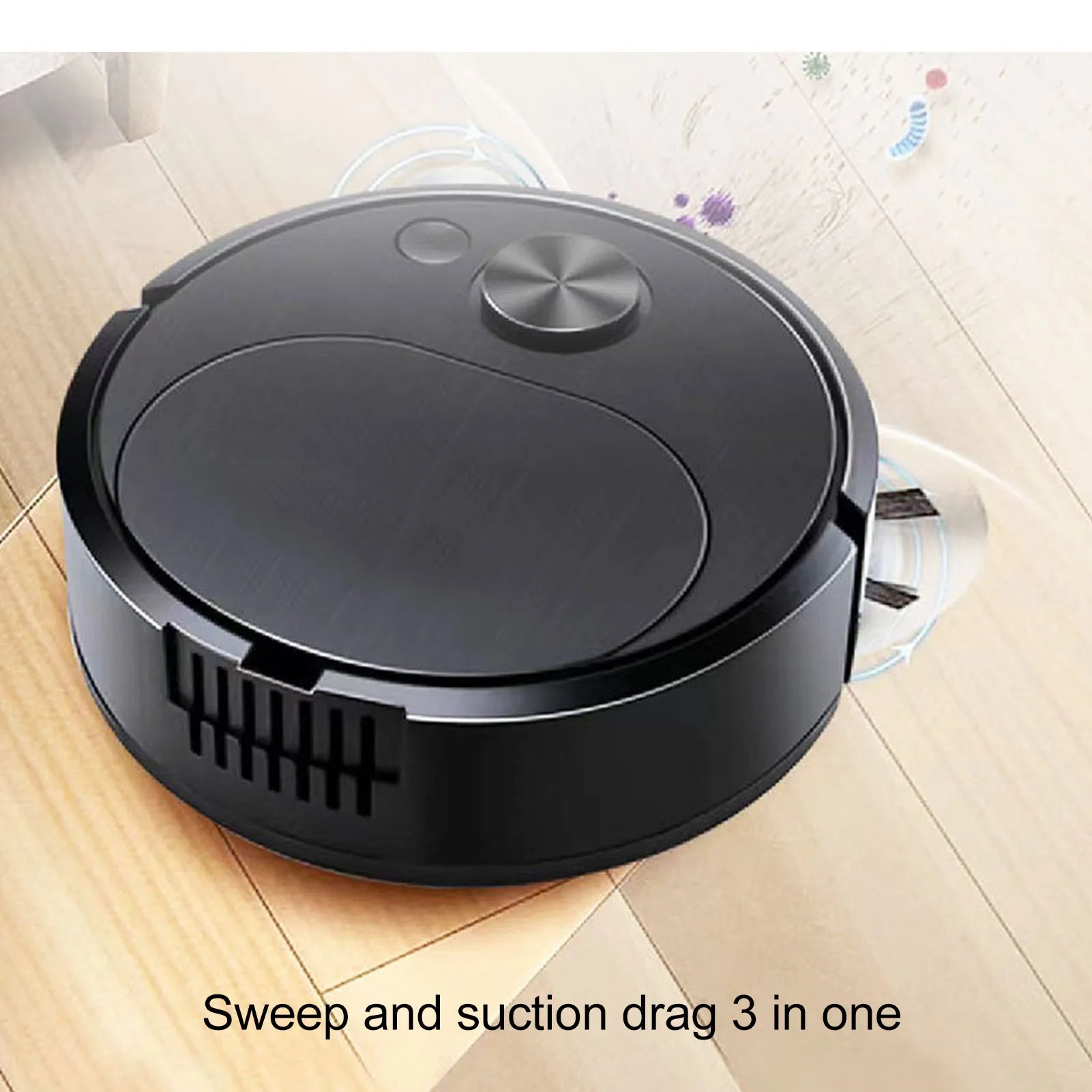 3In1 Intelligent Sweeping Robot Vacuum Cleaner Low Noise Floor Sweeper Rechargeable Automatic Home Office Vacuum Carpet Cleaner - AMULET RING STORE