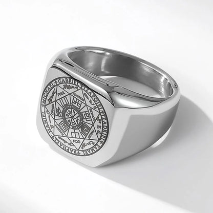 The Seals of The Seven Archangels Rings Protection Amulet Seal Solomon Kabbalah