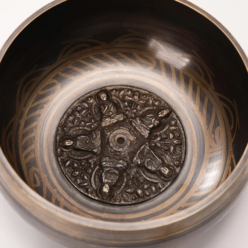 Nepal Handmade Bronze Singing Bowl Healing Meditation Yoga Tibetan Singing Bowls Sound Therapy Percussion Instruments - AMULET RING STORE