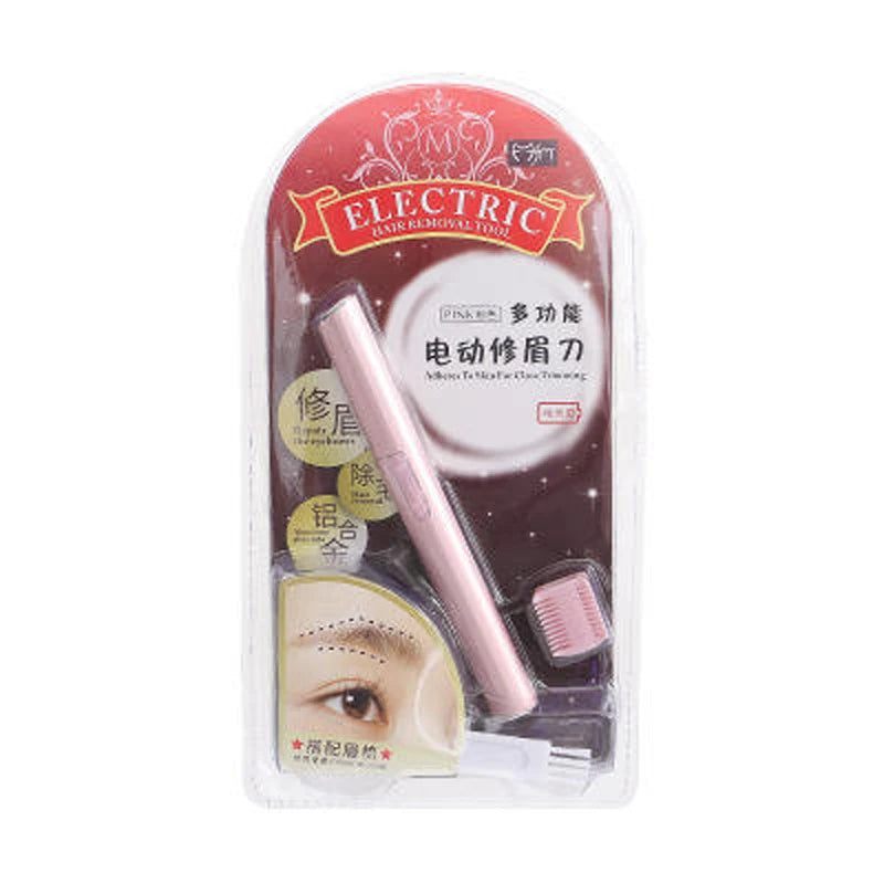 2022 New Multi Functional Mini Handle Beauty Women Painless Automatic Shaving Trim Eyebrows Electric Eyebrow Trimmer Pink Black - AMULET RING STORE
