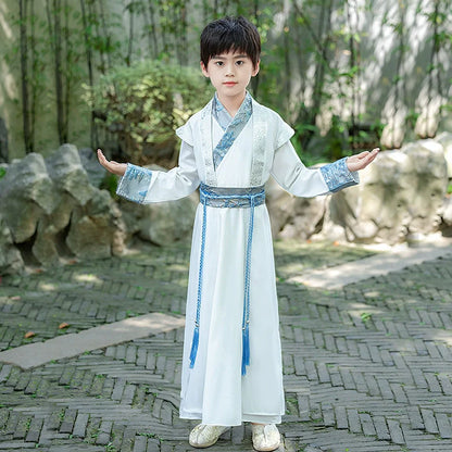 Long Sleeve Boy Hanfu Modern Dress Baby Cosplay Boys Outfit Ancient Stage Kids Clothing Vestidos Casual Children Chinese Costume