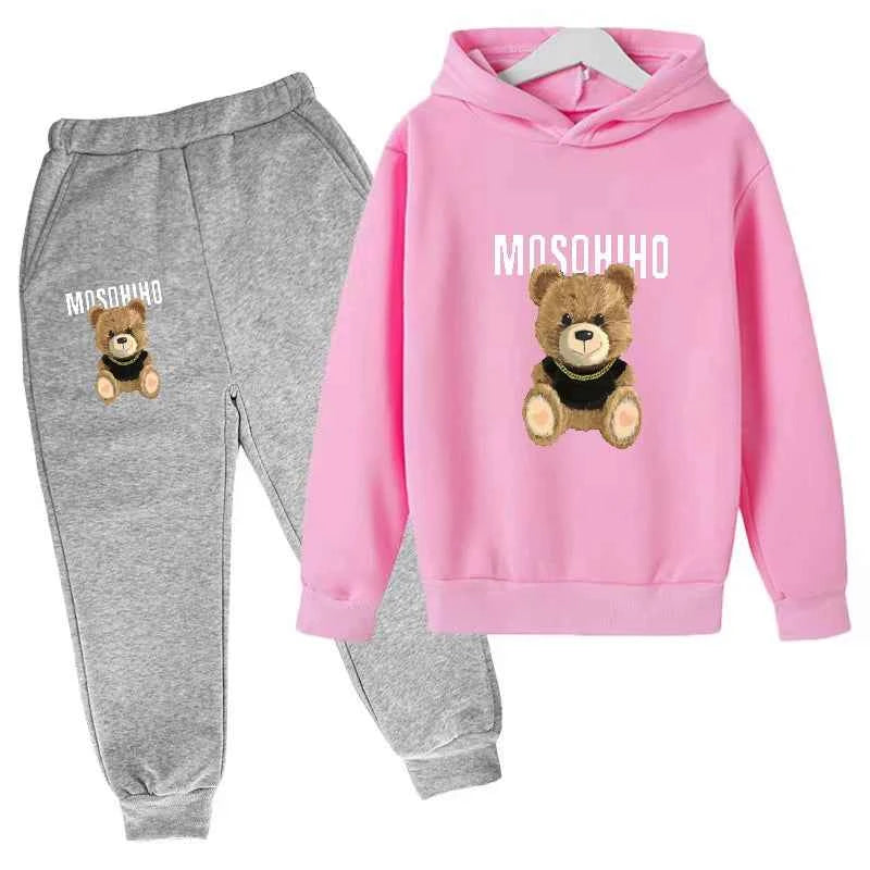 Fall/Winter 2024 Sports Kids Hoodie Set Sunshine Boys & Girls Casual Kids Top + Pants in Multiple Color Options for Ages 3-13