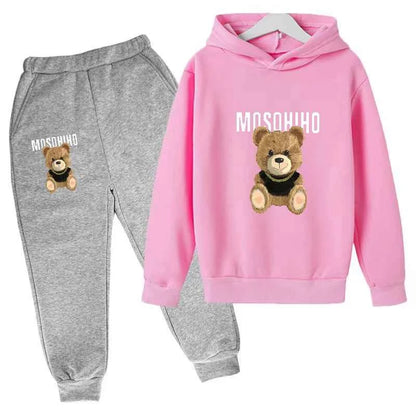 Fall/Winter 2024 Sports Kids Hoodie Set Sunshine Boys & Girls Casual Kids Top + Pants in Multiple Color Options for Ages 3-13