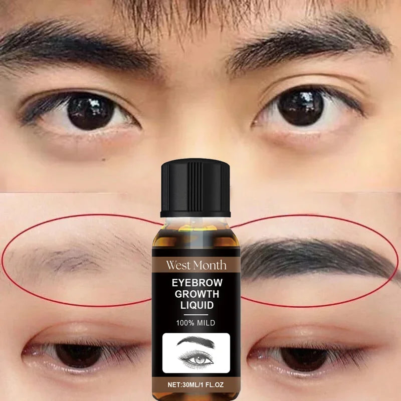 Eyebrow growth serum fast growing eyelash prevent hair loss damaged treatment thick dense eyes makeup care products - AMULET RING STORE