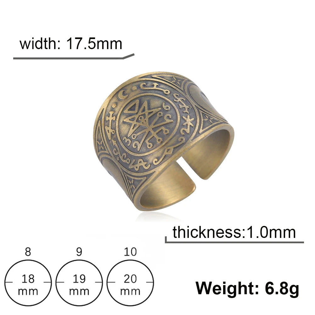 Jeshayuan Seal Of The 7 Archangels Protection Ring For Men