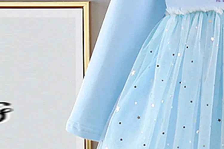 Girls Dress 2025 New Kids Clothes Autumn Long sleeves Disney Children Stitch Princess Dresses Baby Girl Cute Birthday Party 2-8Y