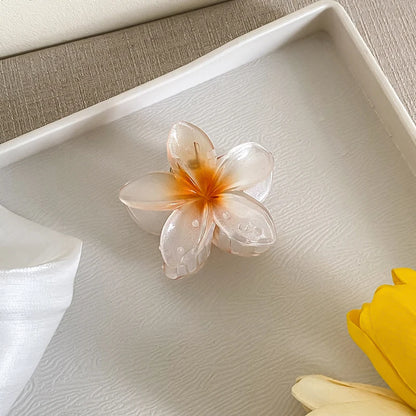 AISHG Fashion Women Flower Hair Claws Hawaiian Gradient Hair Clips Vacation Beach Style Hairpins Hair Accessories - AMULET RING STORE