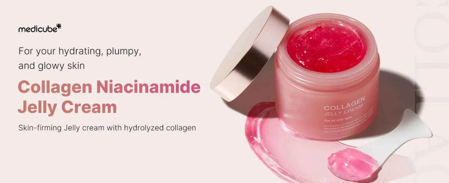 24h Glow & Lifted Collagen Jelly Cream Niacinamide And Hydrolyzed Collagen Strengthen The Skin Barrier And Moisturize The Skin