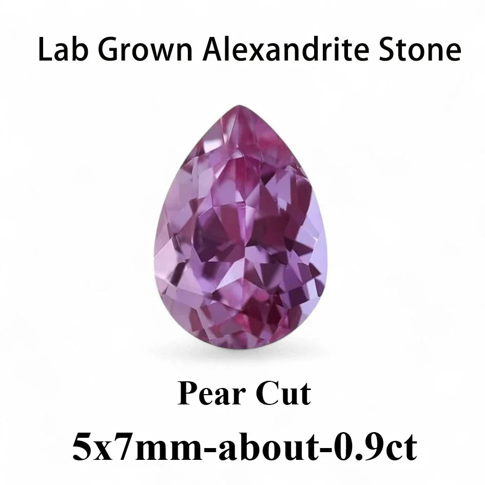 Emerald Cut Lab Grown Alexandrite AGL Certificate Loose Gemstone For Earrings Ring Jewelry Diy Making