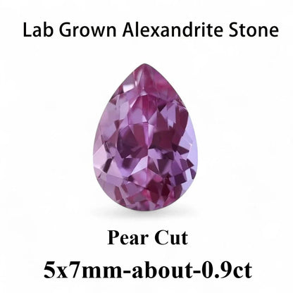 Emerald Cut Lab Grown Alexandrite AGL Certificate Loose Gemstone For Earrings Ring Jewelry Diy Making