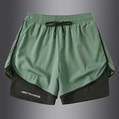 【 S-5XL 】2025 Sports Three Piece Pants Summer Popular Anti glare Double layered Sports Shorts for Men and Women Couples Ru