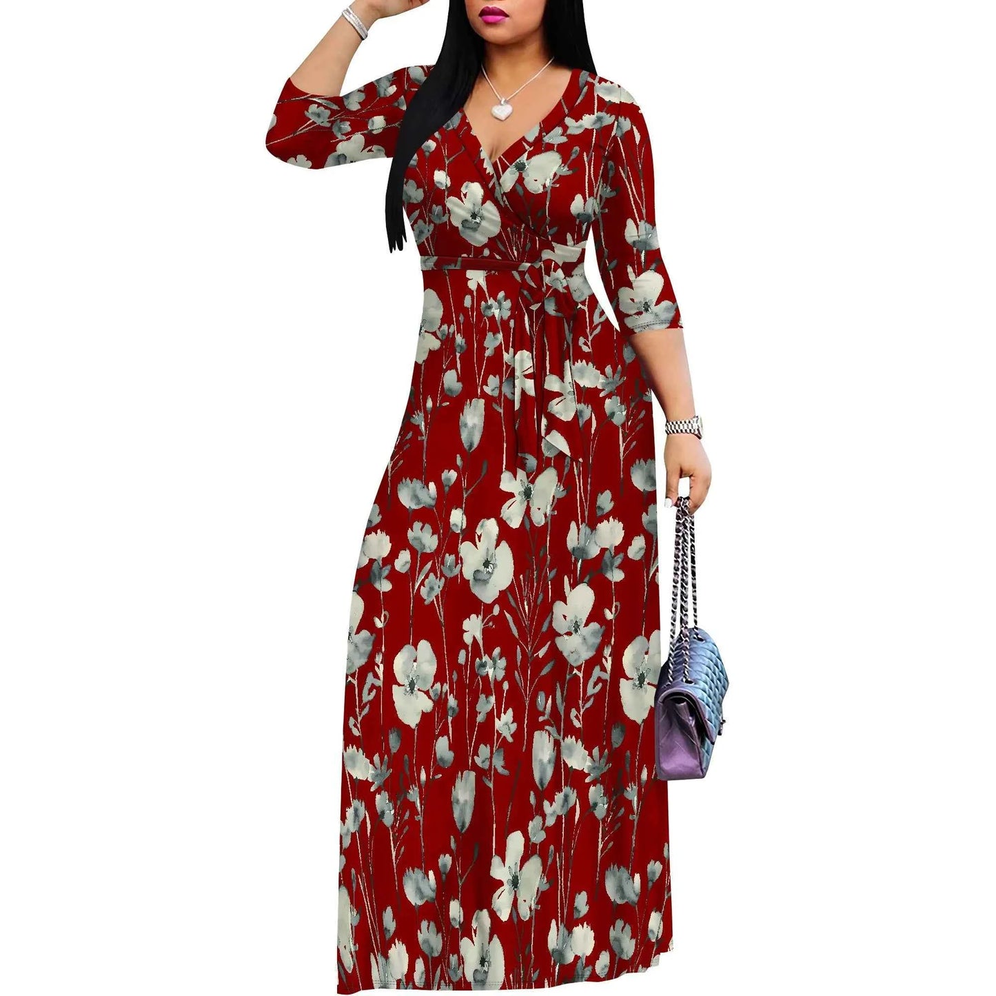 Women's Casual Sexy V Neck 3/4 Sleeves Club wear Party Outfits