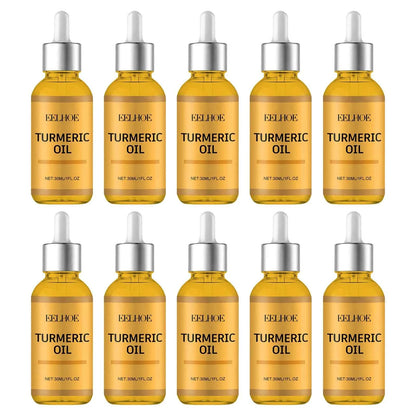 EELHOE Turmeric Essence Oil 30ml Shrink Pores Deep Moisturizing Hydration Repair Damaged Skin Facial Body Massage Oil Skin Care