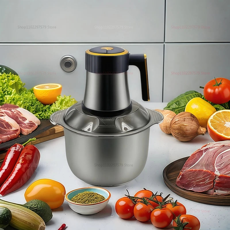 Multi-Function Stainless Steel Blender for Meat Fruits Veggies Food processors Five-speed Kitchen Electric Meat Grinder - AMULET RING STORE