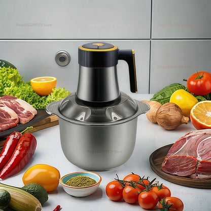 Multi-Function Stainless Steel Blender for Meat Fruits Veggies Food processors Five-speed Kitchen Electric Meat Grinder - AMULET RING STORE