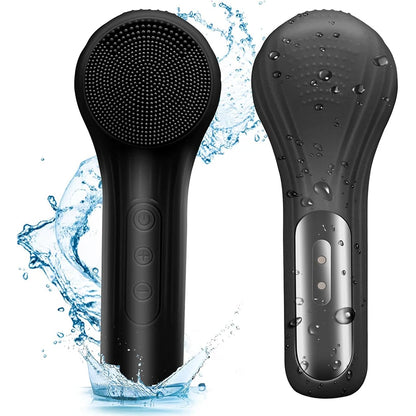 Silicone Face Cleaner Electric Sonic Facial Cleansing Brush Ultrasonic Face Massage Pore Deep Cleaning Vibrating IPX7 Waterproof