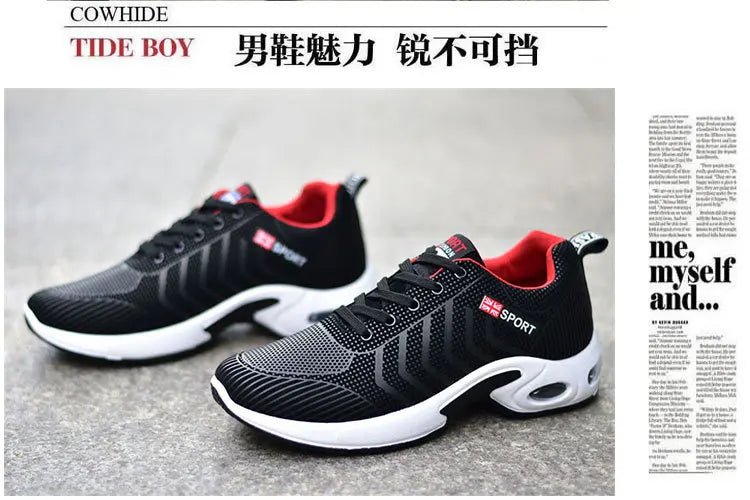 2025 new spring trend sports men's shoes Lace-up thick sole casual breathable fashion shoes Large size Wear skid resistance - AMULET RING STORE
