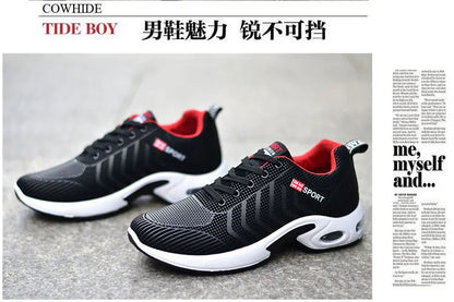 2025 new spring trend sports men's shoes Lace-up thick sole casual breathable fashion shoes Large size Wear skid resistance - AMULET RING STORE