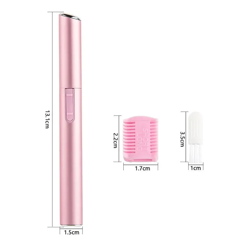 2022 New Multi Functional Mini Handle Beauty Women Painless Automatic Shaving Trim Eyebrows Electric Eyebrow Trimmer Pink Black - AMULET RING STORE