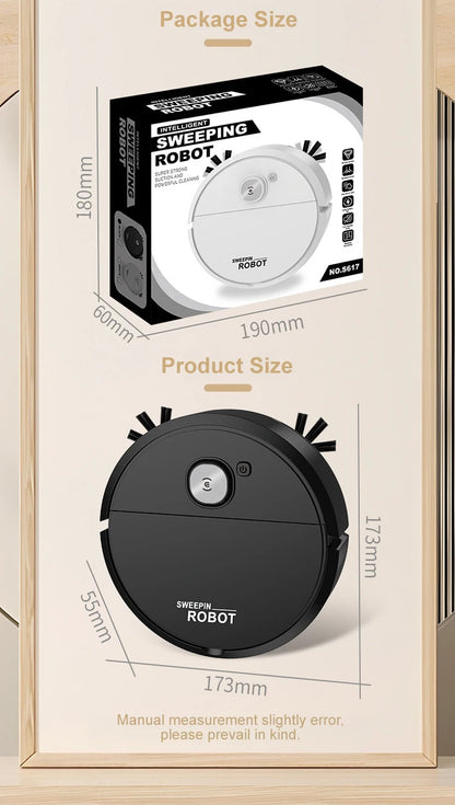 Household Fully Automatic High Suction Intelligent Vacuum Cleaner USB Charging Low-noise Sweeping Robot