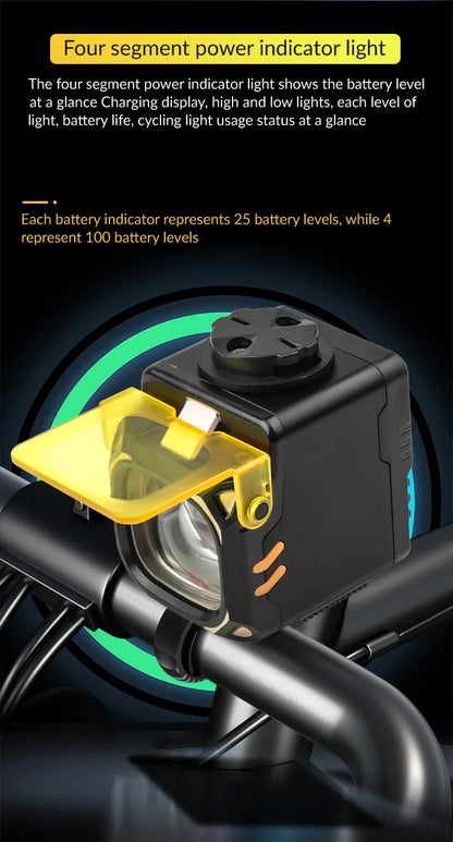 New Multifunctional Q05 MTB Bike Light Rechargeable Waterproof Remote Control White Red Blue LED Outdoor Cycling Birthday Gift - AMULET RING STORE