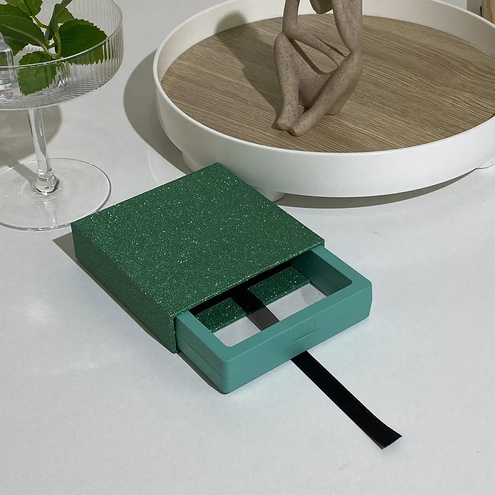 Colourful Glitter Jewellery Box Travel Jewelry Packaging Boxes Fashion Drawer Jewelry Display Box Earrings Gift Organizer Case - AMULET RING STORE