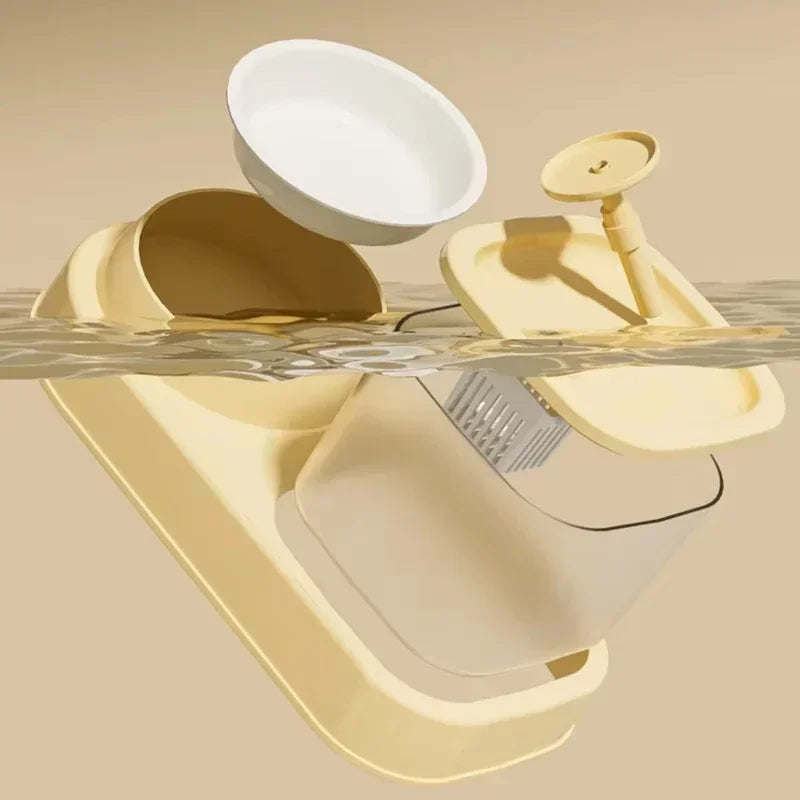 Auto Filter Mute 2-in-1 Pets Water Fountain USB Electric Cat Drinker Bowl Pet Feeder Recirculate Filtring Drinker for Cats Water - AMULET RING STORE