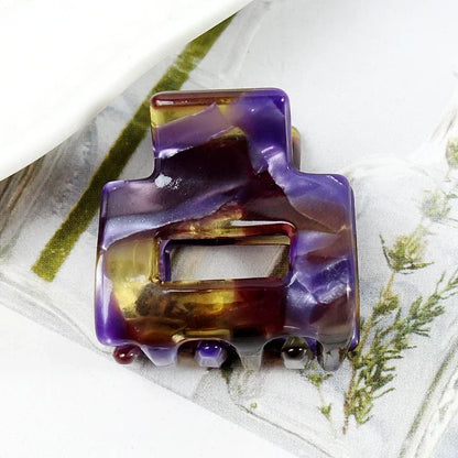 Bgffuy Leopard Korea Acetate Hollow Colorful Mini Hair Claws Crab Hair Clips for Child Girls Hairpins Hair Accessories Barrettes