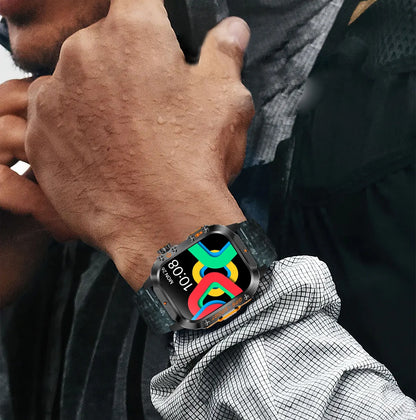 2025New GPS Smart Watch For Xiaomi IOS Military Compass Flashlight Smartwatch Men 10ATM Waterproof 100+Sport Modes BT Call Watch