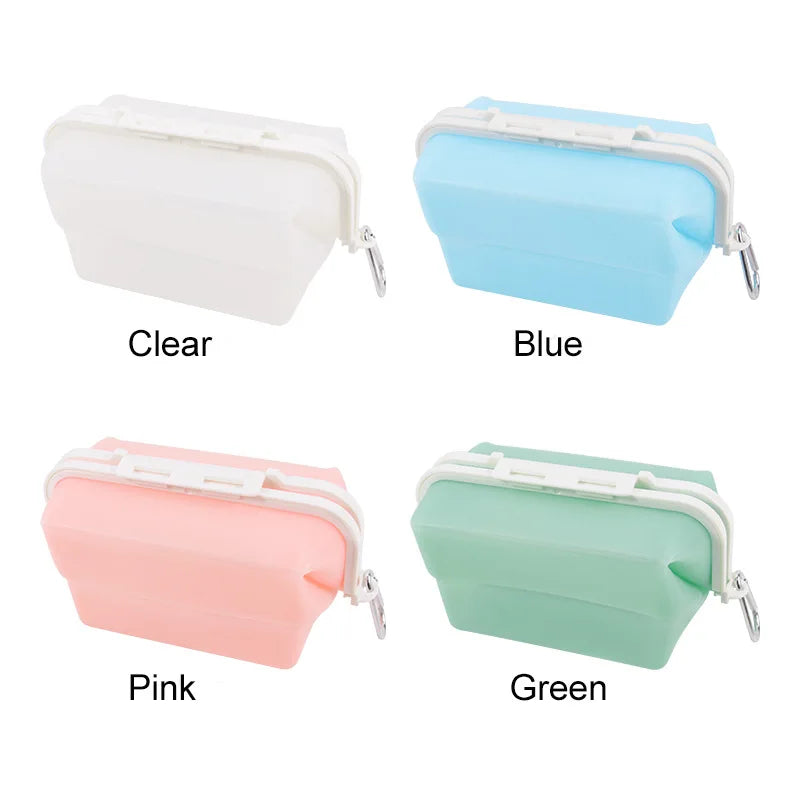 1500ML Foldable Silicone Storage Bag,Reusable Food Grade Crisper Box,Fresh-keeping Picnic Box,Microwave Heating Available - AMULET RING STORE