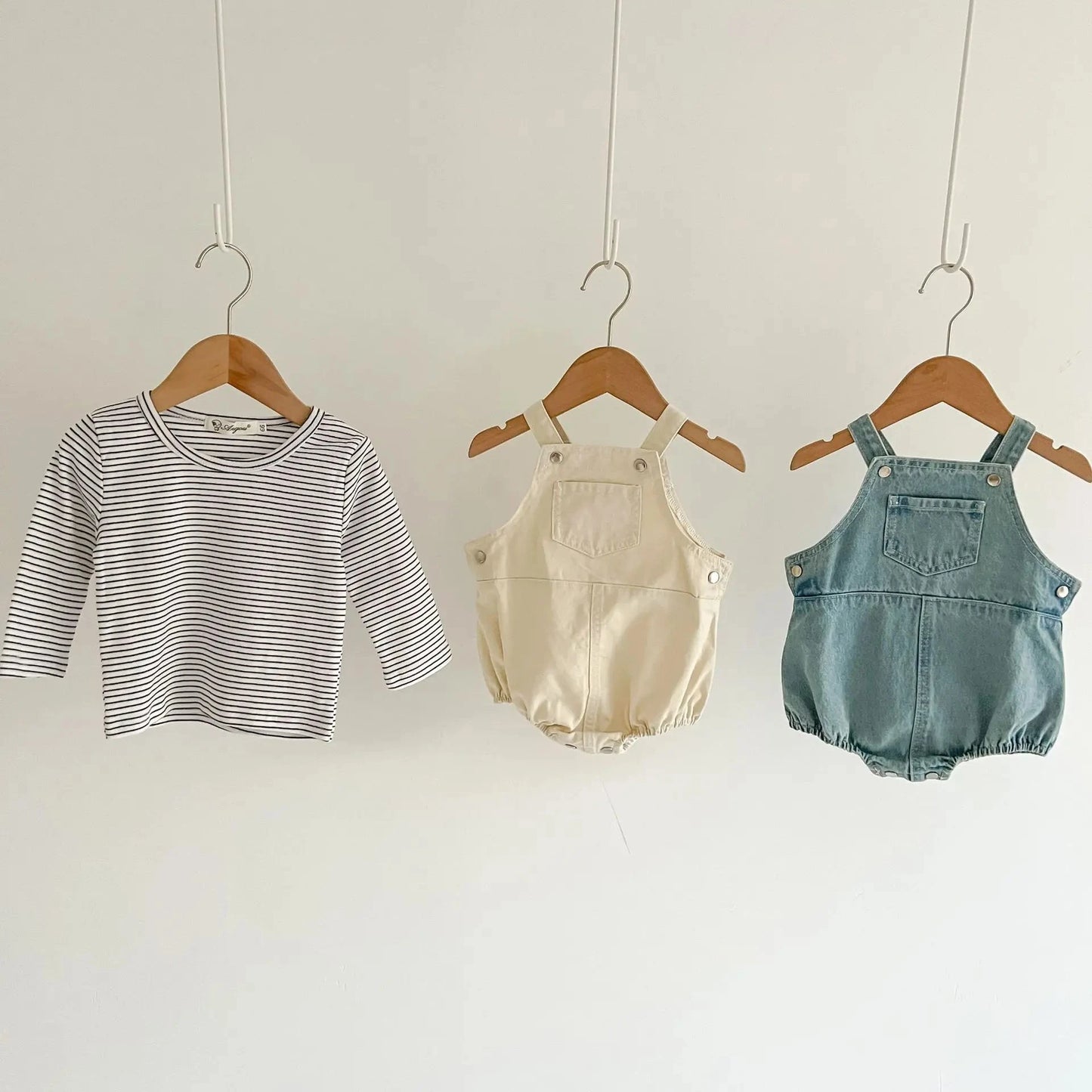 Cute Baby Pocket Overalls Denim Overalls Baby Fashion One-piece Romper 0-3T Newborn Boy Girls Clothes - AMULET RING STORE